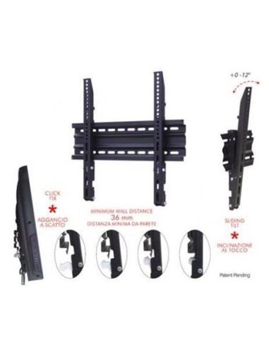 Nilox AMOM06145 Supporto TV a parete 127 cm (50") Nero