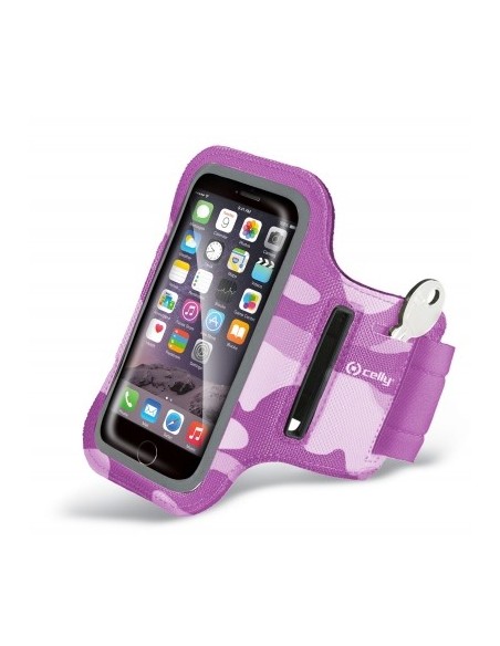 Celly ARMBAND05 custodia per cellulare Fascia da braccio Rosa
