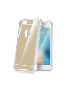 Celly ARMORMIR800GD custodia per cellulare 11,9 cm (4.7") Cover Oro, Specchio