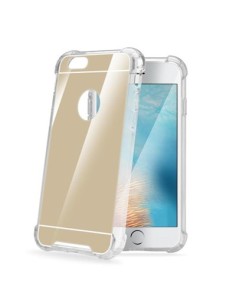 Celly ARMORMIR801GD custodia per cellulare 14 cm (5.5") Cover Oro, Specchio
