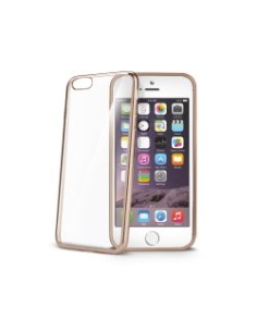 Celly BCLIP6SGD custodia per cellulare 11,9 cm (4.7") Custodia con bordo Oro