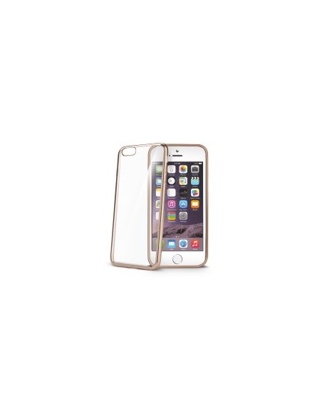 Celly BCLIP6SGD custodia per cellulare 11,9 cm (4.7") Custodia con bordo Oro