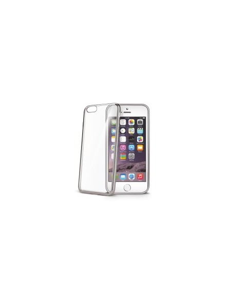 Celly BCLIP6SPSV custodia per cellulare 14 cm (5.5") Custodia con bordo Argento