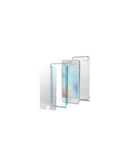 Celly BODY801TF custodia per cellulare 14 cm (5.5") Cover a guscio Trasparente, Turchese