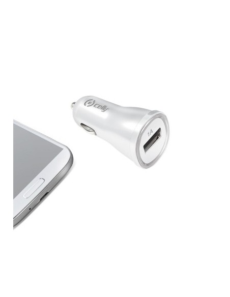 Celly CCUSBW Caricabatterie per dispositivi mobili Universale Bianco Accendisigari Auto