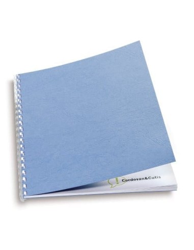 GBC Copertine rilegatura LeatherGrain 250 gsm azzurro (100)
