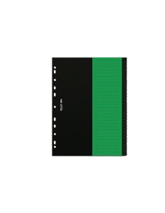 Rexel D266131 intercalare Cartella a soffietto espandibile Nero, Verde