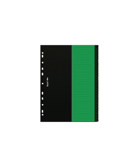 Rexel D266131 intercalare Cartella a soffietto espandibile Nero, Verde