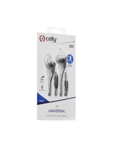 Celly FITBEATBK cuffia e auricolare Cablato In-ear Musica e Chiamate Nero
