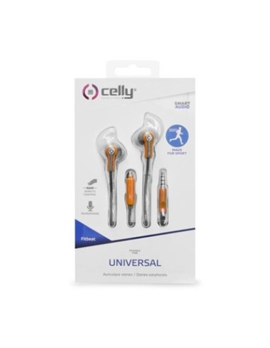Celly FITBEATOR cuffia e auricolare Cablato In-ear Musica e Chiamate Arancione