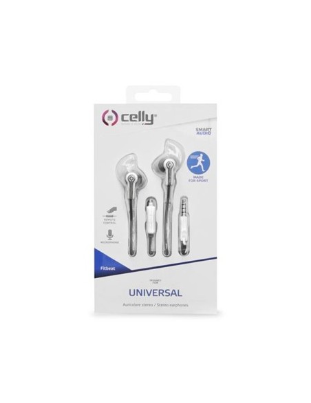 Celly FITBEATWH cuffia e auricolare Cablato In-ear Bianco