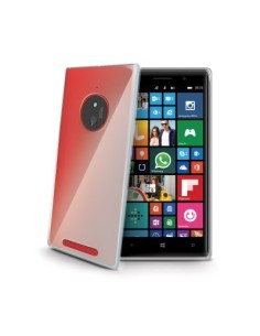 Celly Gelskin custodia per cellulare Cover Rosso, Trasparente