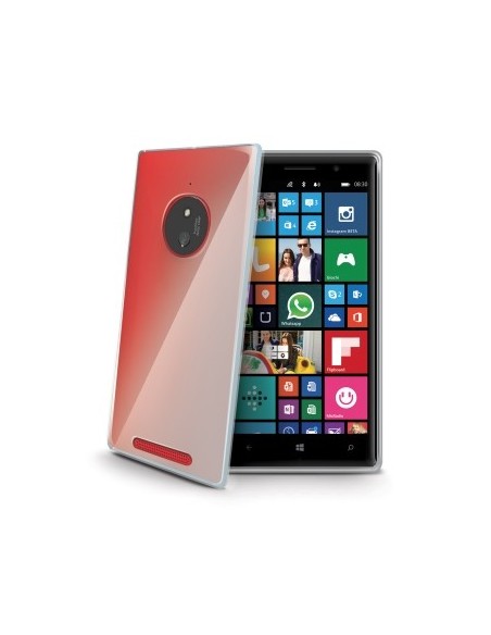 Celly Gelskin custodia per cellulare Cover Rosso, Trasparente