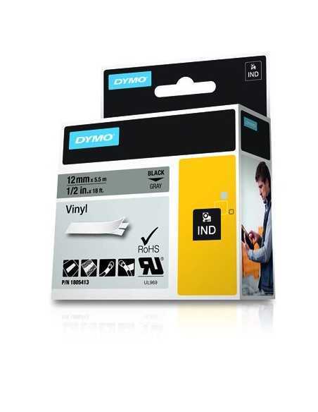 Dymo NASTRO 12MMX 5 5M VINILE NE GR  1805413 0071701059697 MATERIALE DI CONSUMO