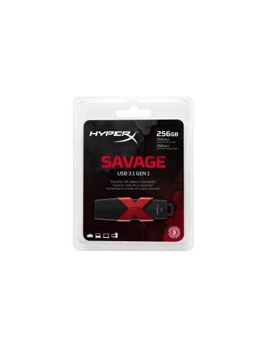 HyperX 256GB unità flash USB USB tipo A 3.2 Gen 1 (3.1 Gen 1) Nero, Rosso
