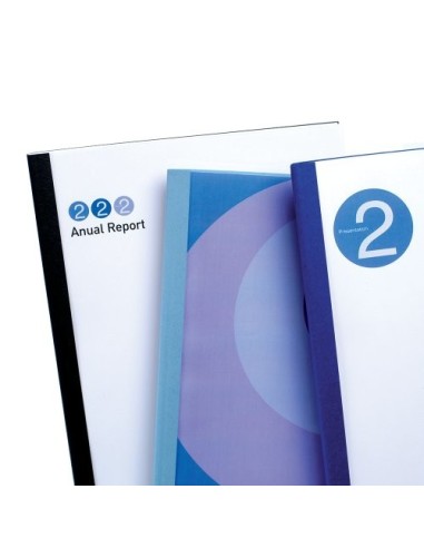 GBC Copertine rilegatura termica LeatherGrain 4mm blu royal(100)