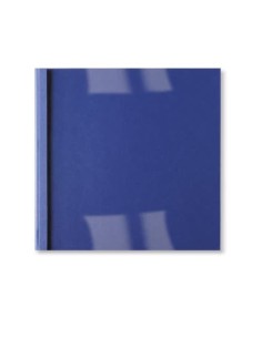 GBC Copertine rilegatura termica LeatherGrain 6mm blu royal(100) 2