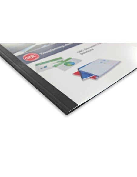 GBC Copertine rilegatura termica LeatherGrain 4 mm nere (100)