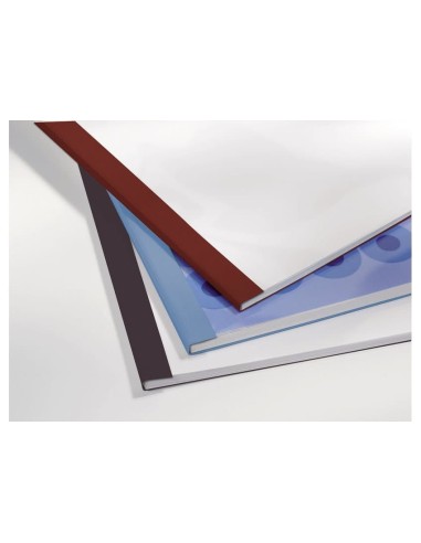 GBC Copertine rilegatura termica LeatherGrain 6 mm nere (100)