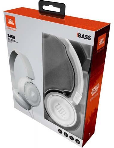 JBL T450 Auricolare Cablato A Padiglione Musica e Chiamate Bianco