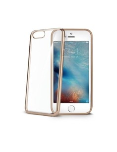 Celly LASER801GD custodia per cellulare 14 cm (5.5") Cover Oro, Trasparente