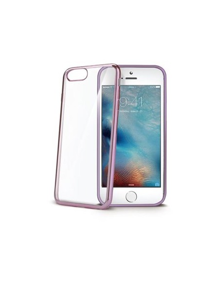Celly LASER801RG custodia per cellulare 14 cm (5.5") Cover Oro rosa, Trasparente