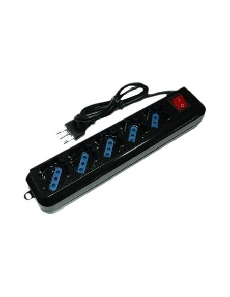 Nilox MGLP859 prolunghe e multiple 1,5 m 5 presa(e) AC Interno Nero