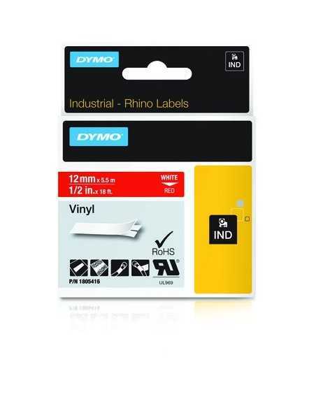 Dymo NASTRO 12MMX 5 5M VINILE BI RO D1 RHINOPRO 1805416 0071701059727 MATERIALE DI CONSUMO