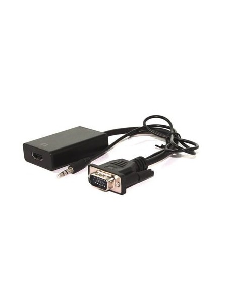 Nilox NX080200128 cavo e adattatore video 0,15 m VGA (D-Sub) + 3.5mm HDMI Nero