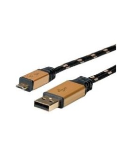 Nilox NX090301125 cavo USB USB 2.0 0,8 m USB A Micro-USB B Nero, Oro