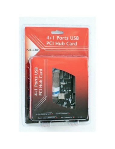 Nilox SCHEDA PCI 4 1 PORTE USB2.0 scheda di interfaccia e adattatore