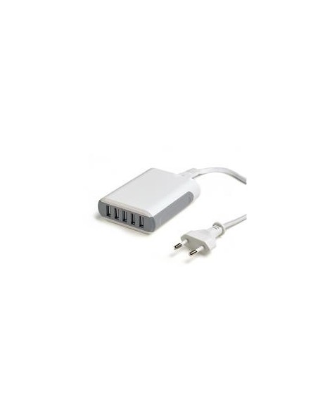 Celly POWER STATION 5 USB PORT 8A Universale Grigio, Bianco AC Interno