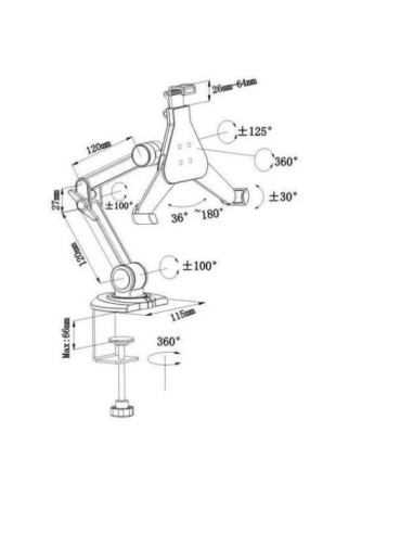 Nilox RO17.99.1151 supporto per personal communication Supporto passivo Tablet UMPC Nero