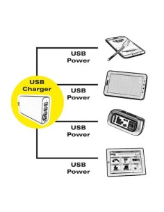Nilox 4 x USB 2.0 Universale Bianco AC Interno 2