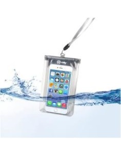 Celly SPLASHBAGWH custodia per cellulare 14,5 cm (5.7") Custodia a sacchetto Trasparente, Bianco