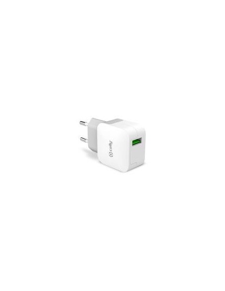 Celly TCUSBTURBO Caricabatterie per dispositivi mobili Telefono cellulare, Smartphone Bianco AC Interno