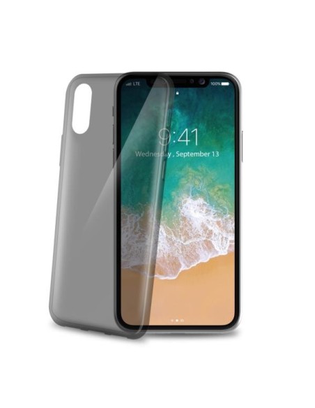 Celly THIN900BK custodia per cellulare 14,7 cm (5.8") Cover Nero, Trasparente