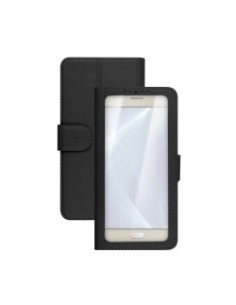 Celly Unica View custodia per cellulare 11,4 cm (4.5") Custodia a libro Nero