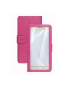 Celly Unica View custodia per cellulare 11,4 cm (4.5") Custodia a libro Rosa