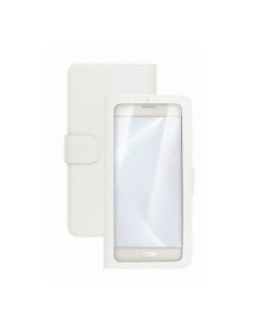 Celly Unica View custodia per cellulare 11,4 cm (4.5") Custodia a libro Bianco