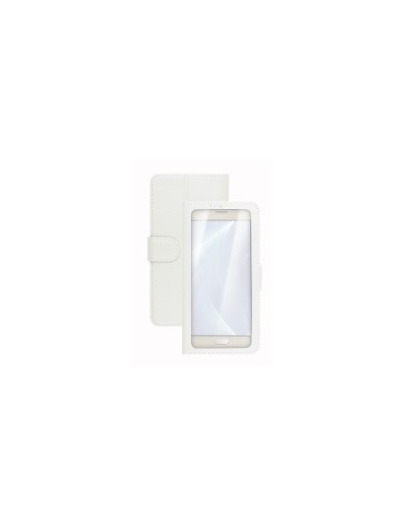 Celly Unica View custodia per cellulare 11,4 cm (4.5") Custodia a libro Bianco