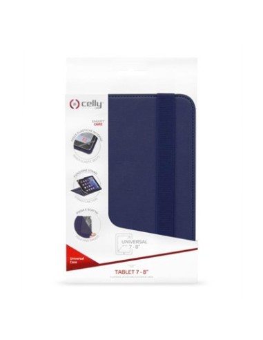 Celly Unitab 20,3 cm (8") Custodia a libro Blu