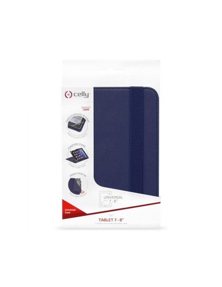 Celly Unitab 20,3 cm (8") Custodia a libro Blu