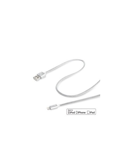 Celly 1.0M USB - Lightning M M 1 m Argento