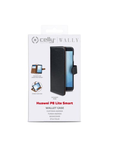 Celly Wally custodia per cellulare 13,2 cm (5.2") Custodia a libro Nero