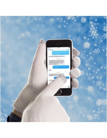 Celly WINTERGLOVE17WH Guanto Guanti Unisex Bianco