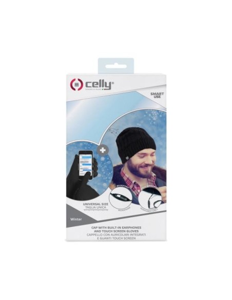 Celly Winterkit Auricolare Cablato In-ear Musica e Chiamate Nero