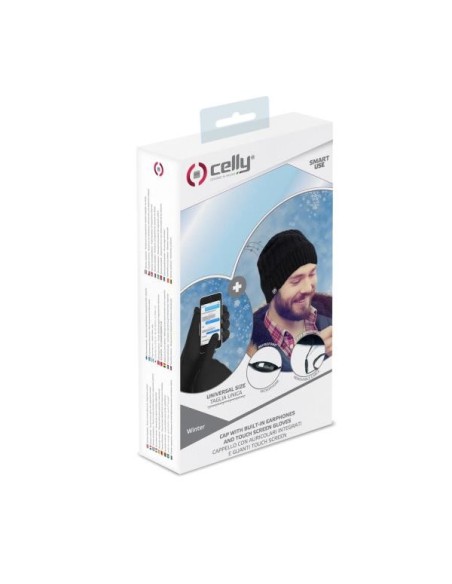 Celly Winterkit Auricolare Cablato In-ear Musica e Chiamate Nero