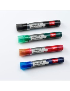 Nobo Pennarelli Liquid Ink cancellabili a secco assortiti (12) 2
