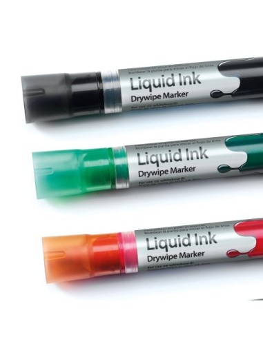 Nobo Pennarelli Liquid Ink cancellabili a secco nero (12)